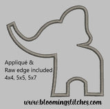 Appliqué & Raw Edge Elephant 1