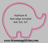 Appliqué  & Raw Edge Elephant 3
