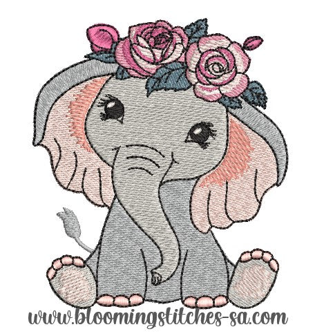 Elephant with Roses 3