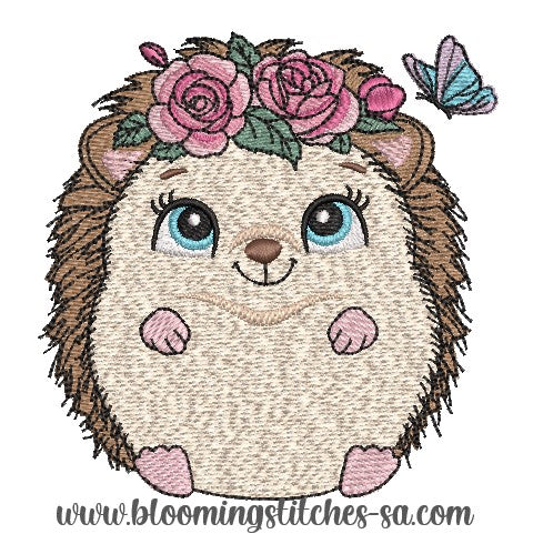 Hedgehog with roses