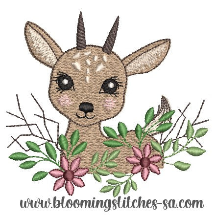 Deer and flowers 2