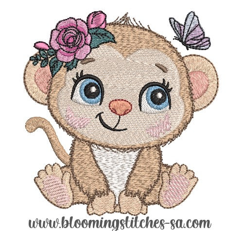 Monkey with Roses