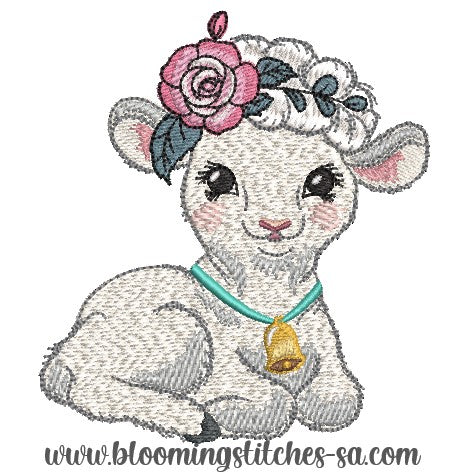 Little Lamb with roses