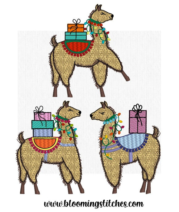 Christmas Llamas SET