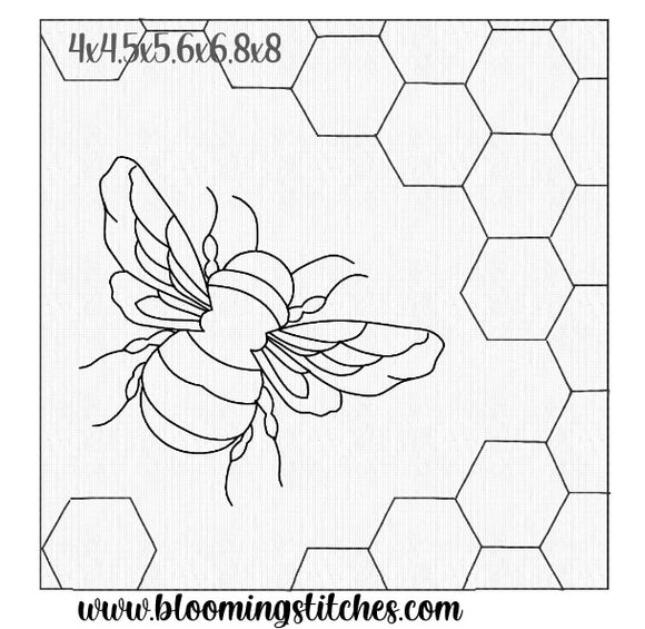 Bumble Bee Quilt Block 1