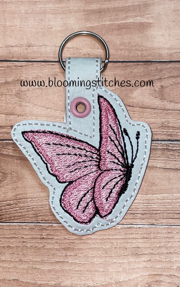 Butterfly Pink Key Fob