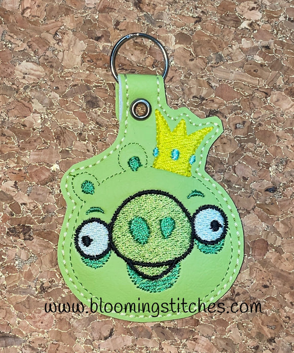 Pig with crown key fob