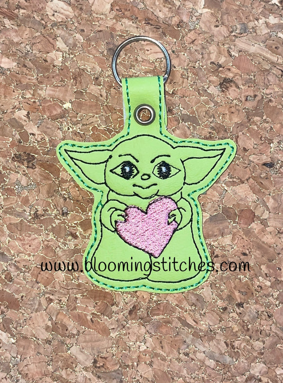 Yoda Heart Key Fob