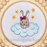 Bunny playing in clouds
