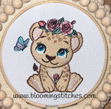 Lion with Roses