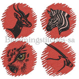 Sunset Silhouette African Animals SET 1