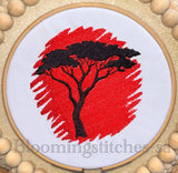 Sunset Silhouette African Animals SET 3