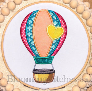 Appliqué Air Balloon with Heart