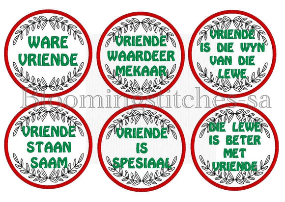 Vriende Glasmatjies / Coasters