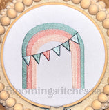 Mexican rainbow with flags