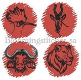 Sunset Silhouette African Animals SET 2