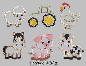 Farm Animals Appliqué SET
