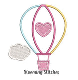 Appliqué Hot Air Balloon with Heart 2