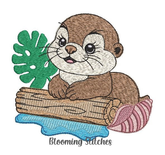Otter on Stump