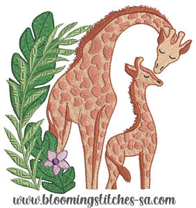 Giraffe Mother and Baby
