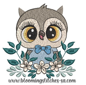 Big Eyes Owl Boy Wreath