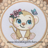Monkey with Roses
