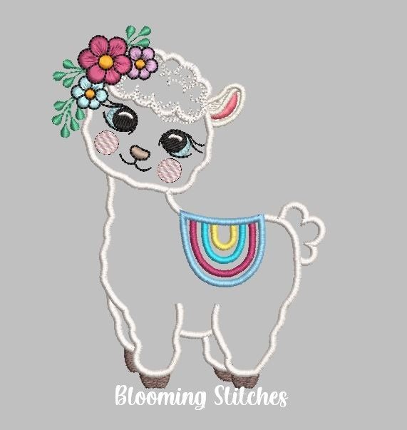 Cute Llama Appliqué
