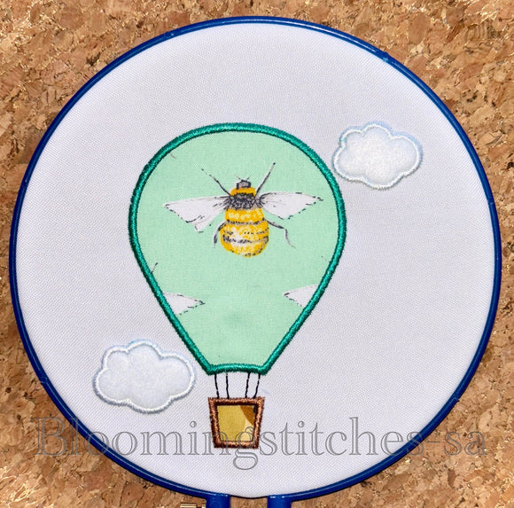 Appliqué Air Balloon With Clouds