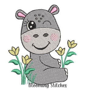 Hippo winking