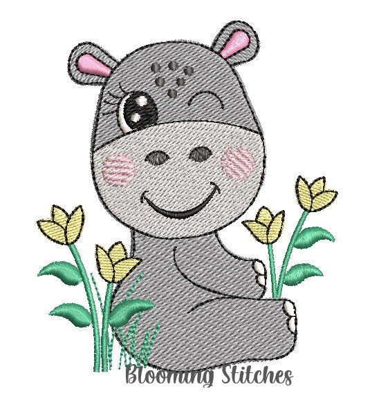 Hippo winking