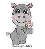 Hippo with flower