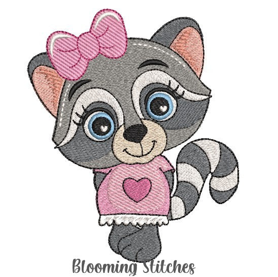 Raccoon Girl with dress