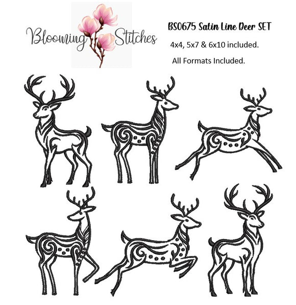 Satin Line Reindeer SET