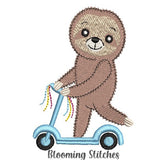 Sloth on scooter