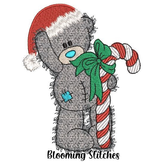 Tatty Teddy with candy cane 24