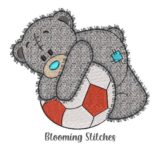 Tatty Teddy with soccer ball 25