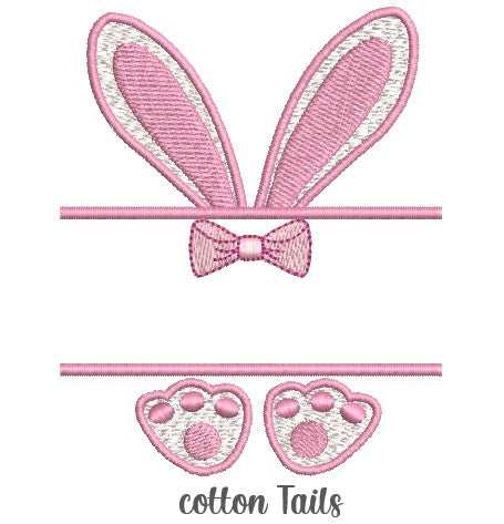 Bunny Split Name Frame Girl