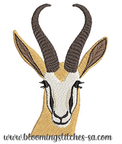 Springbuck Head – Blooming Stitches