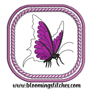 Butterfly Coaster (Mug Rug) ITH