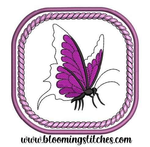 Butterfly Coaster (Mug Rug) ITH