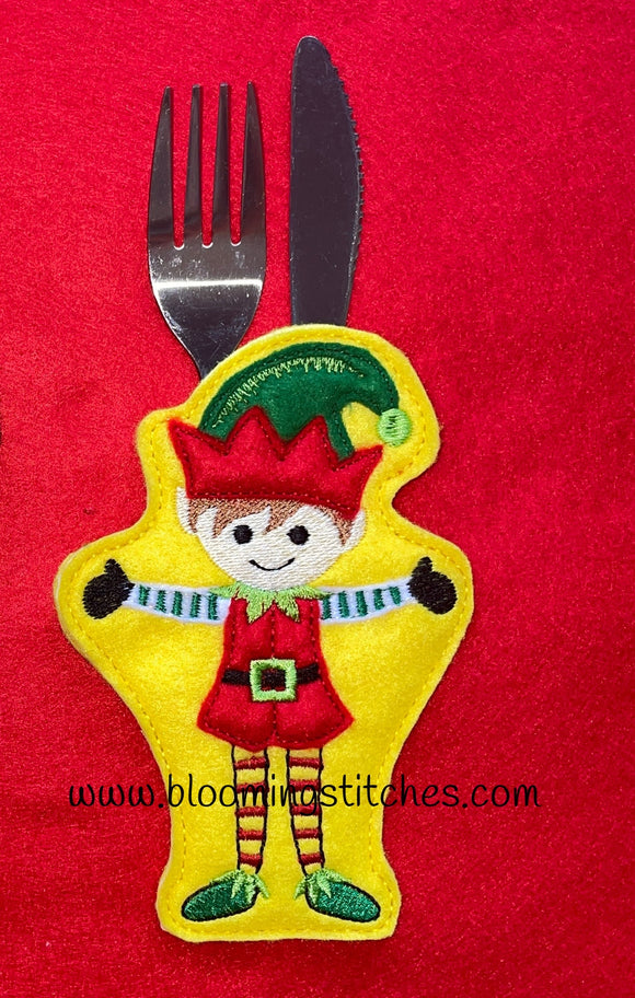 Elf Cutlery Holder ITH 5X7