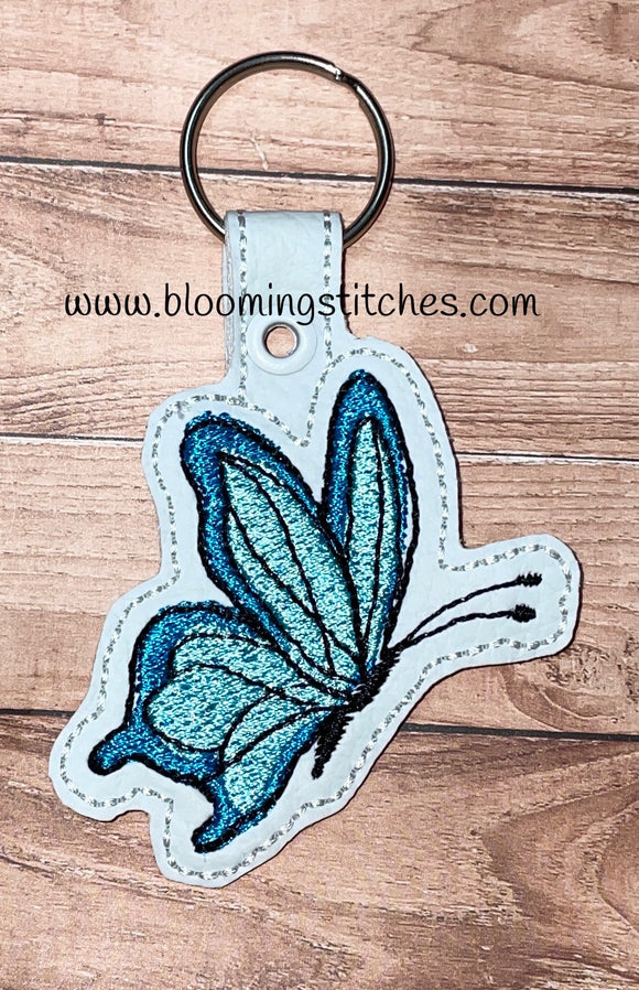 Butterfly Blue Key Fob