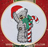 Tatty Teddy with candy cane 24