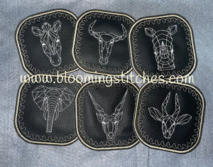 Geometric Animal Coasters SET 2