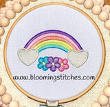 Hearts Floral Rainbow